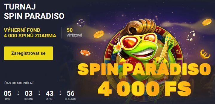 Spin Paradiso Tournament v Getslots Casinu o 4 000 čestně rozdělených free spinů!
