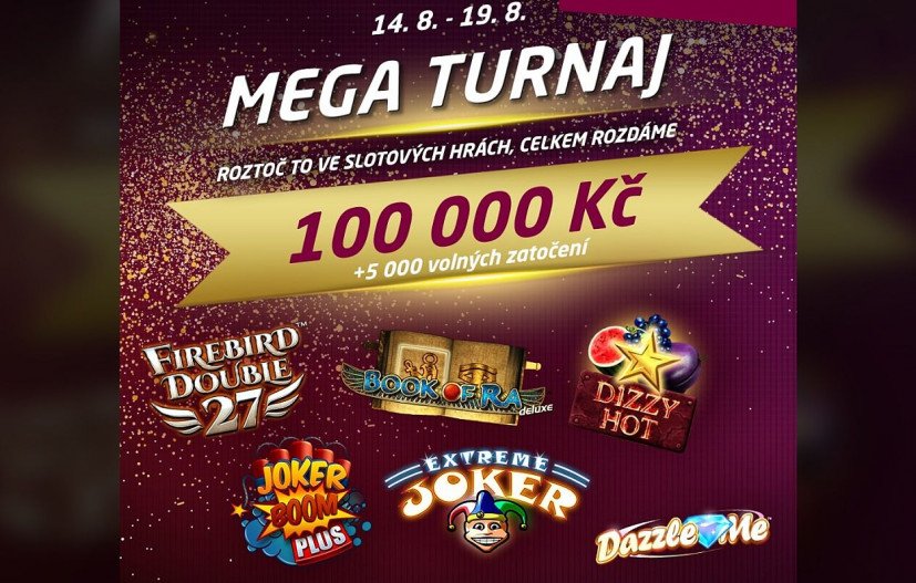 Srpnový MEGA turnaj o 100 000 Kč a 5 000 volných zatočení v SynotTIPU startuje právě dnes!
