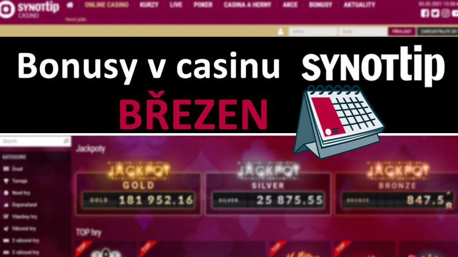 Březen, do Synot Tipu vlezem – nadílka casino bonusů