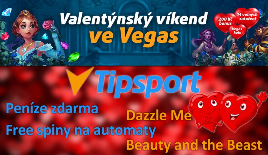 Valentýnský víkend v Tipsport Vegas Casinu | české online casino bonus