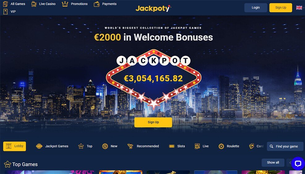 Přivítejte Jackpoty Casino! ᑕ❤️ᑐ