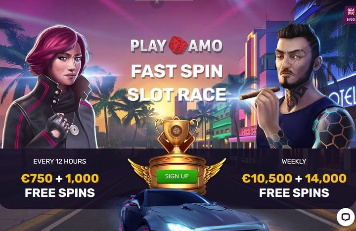 Playamo turnaj Fast Spin Slot Race: pravidelná nálož hromady peněz i otoček zdarma!