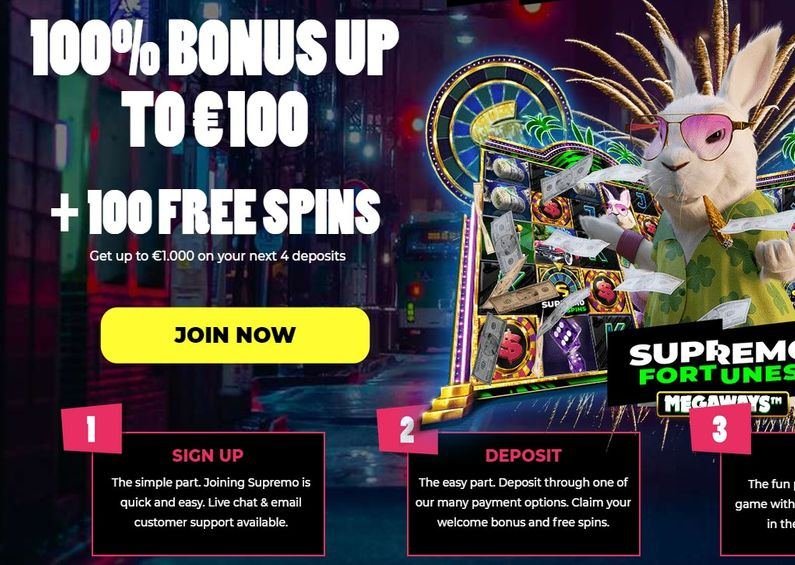 Supremo Casino recenze ☑️ | 100 % do výše 100 EUR + 100 FS 🔥