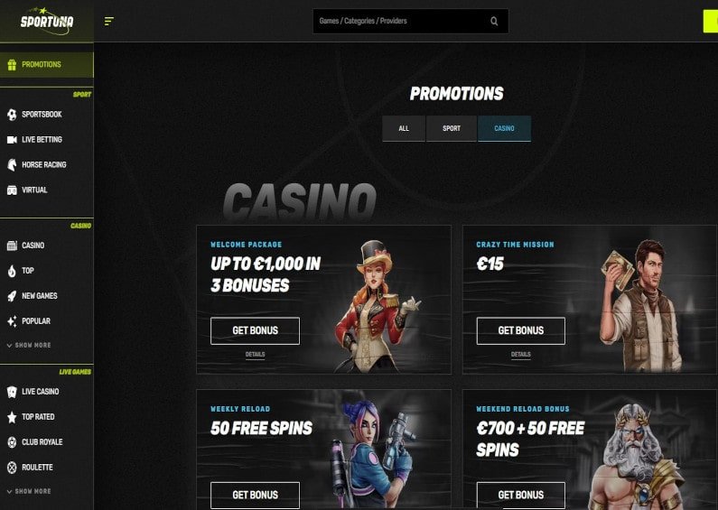 Sportuna Casino recenze ☑️ | 100 % do výše 1 000 €🔥
