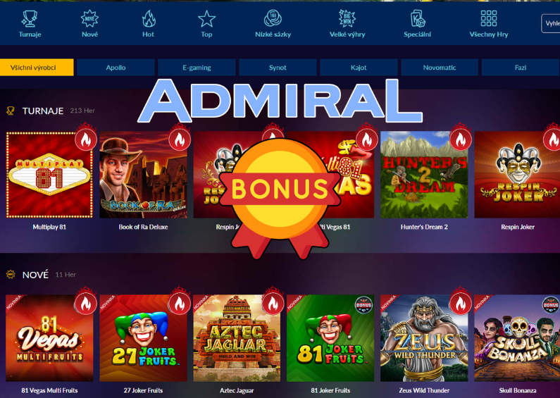 Admiral Casino bonusy❤️🎁