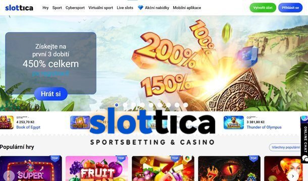 Slottica bonus za registraci - základní info, které se vyplatí vědět