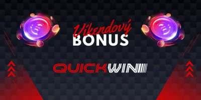 Využijte víkendový Reload Bonus v casinu QuickWin a získejte až 17,500 Kč + 50 FS!