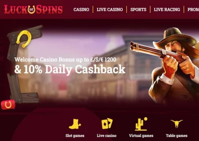 Luck Of Spins recenze ☑️ | 300% do výše 1200 € 🔥