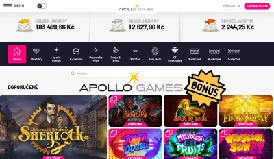 Apollo Games bonus bez vkladu / Apollo bonus za registraci