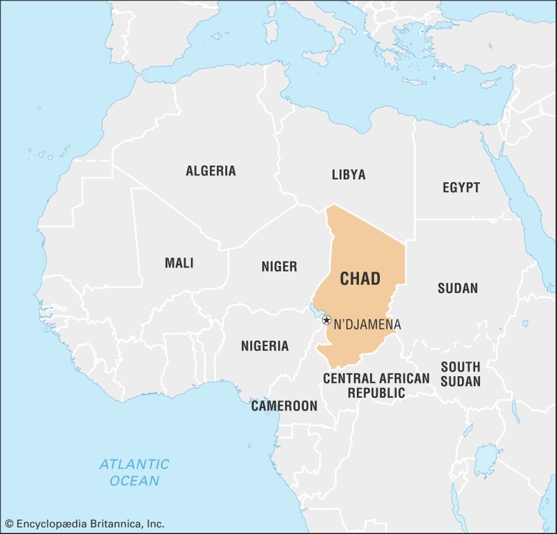 Čad - mapa