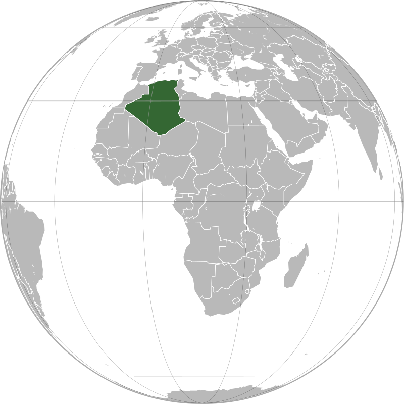 Alžírsko - mapa