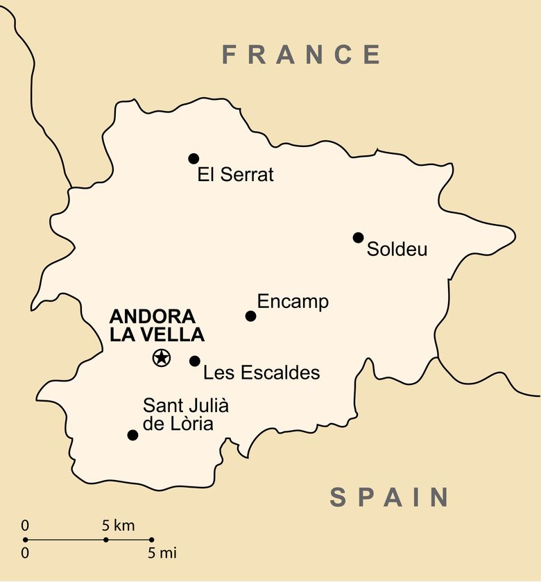 Andorra – mapa