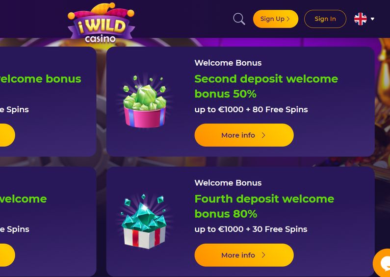 Zet Casino - home page