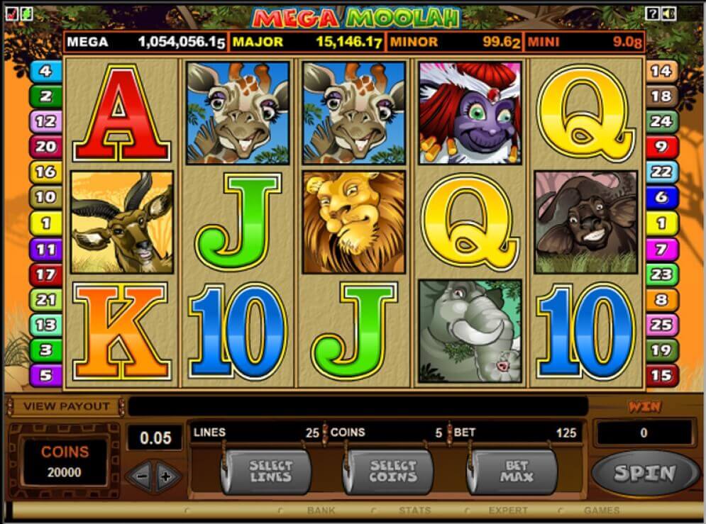 Mega Moolah online casino slot