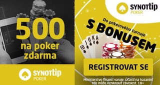 SynotTip Poker - poker bonus za registraci