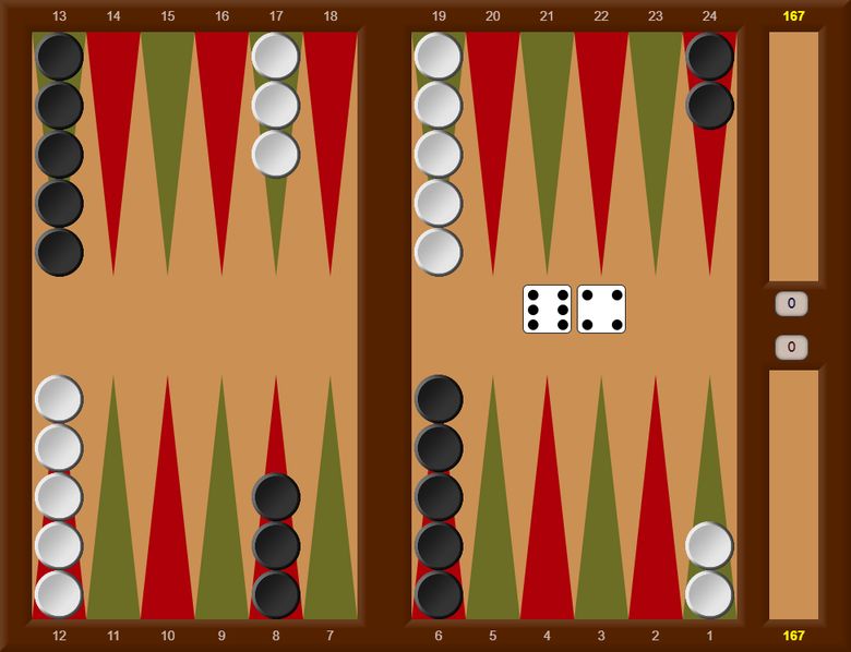 Backgammon - hrací deska
