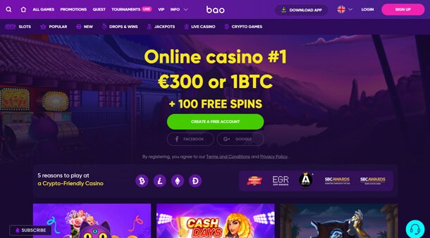 Bao Casino - welcome bonus
