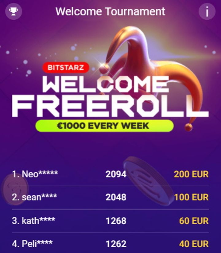 Bitstarz Welcome Freeroll Tournament