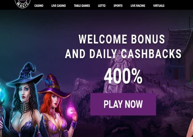 Black Magic Casino home page