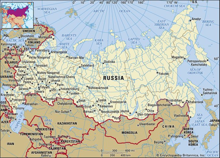 Rusko - mapa
