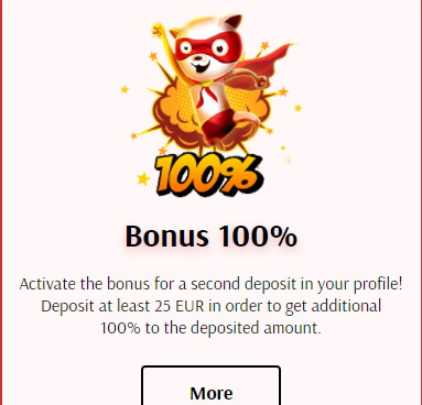 Welcome bonus - Supercat Casino