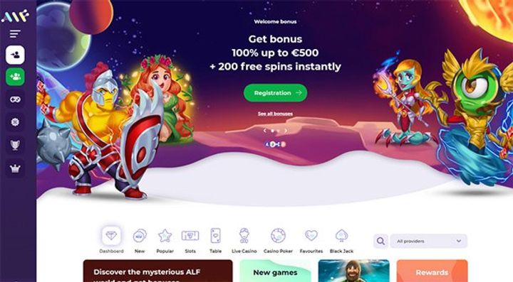 Alf Casino home page