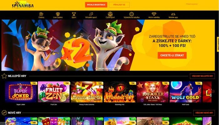 Spinamba casino - home page
