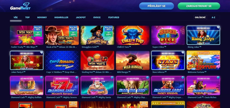 GameTwist Casino homepage