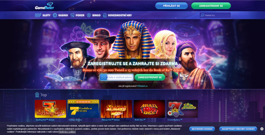 GameTwist Casino homepage