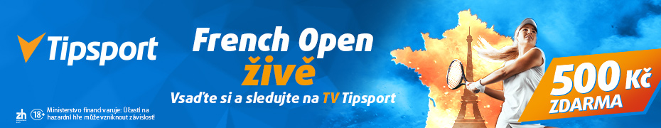 Vsaďte si a sledujte zápasy z French Open živě na TV Tipsport