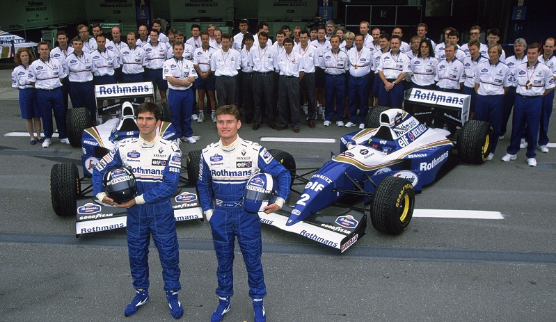 David Coulthard a Damon Hill v sezóně 1994