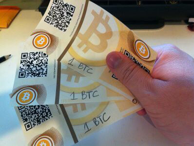 Papírová bitcoin peněženka