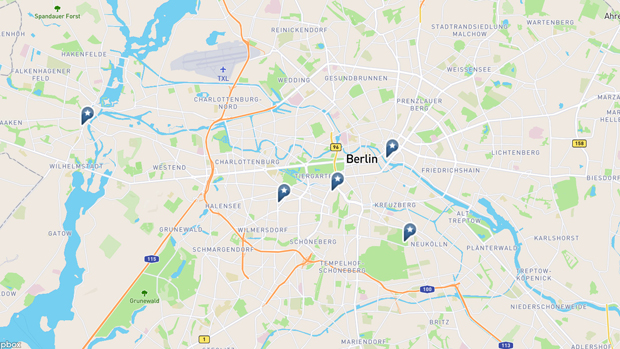 Spielbank Berlin - mapa