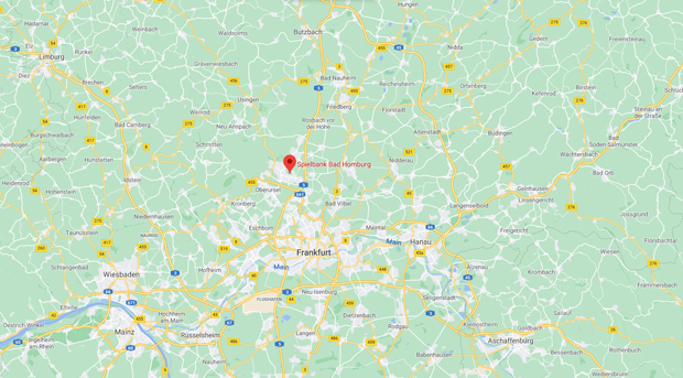 Spielbank Bad Homburg - mapa