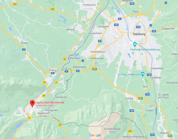 Spielbank Bad Reichenhall - mapa