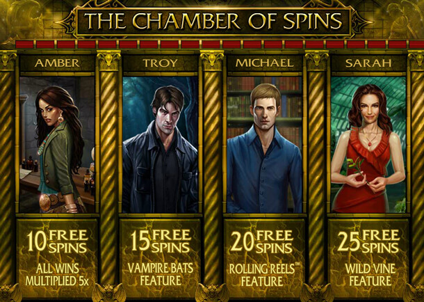 The Chamber of Spins Bonus - online automat Immortal Romance (Microgaming)
