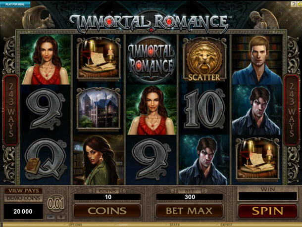 Gameplay - online automat Immortal Romance (Microgaming)